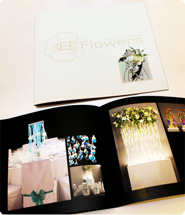 <b>CH Flowers, designer floral à Waterloo</b><br/>Réalisation d'une brochure spécial mariage